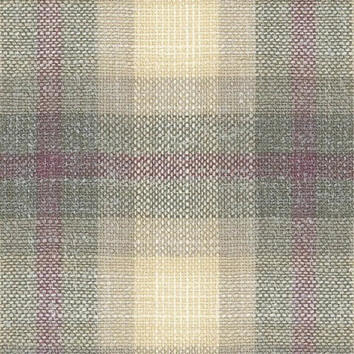 Cream and Mauve Diffused Plaid Check Wool, Silk & Linen Jacketing by Holland & Sherry