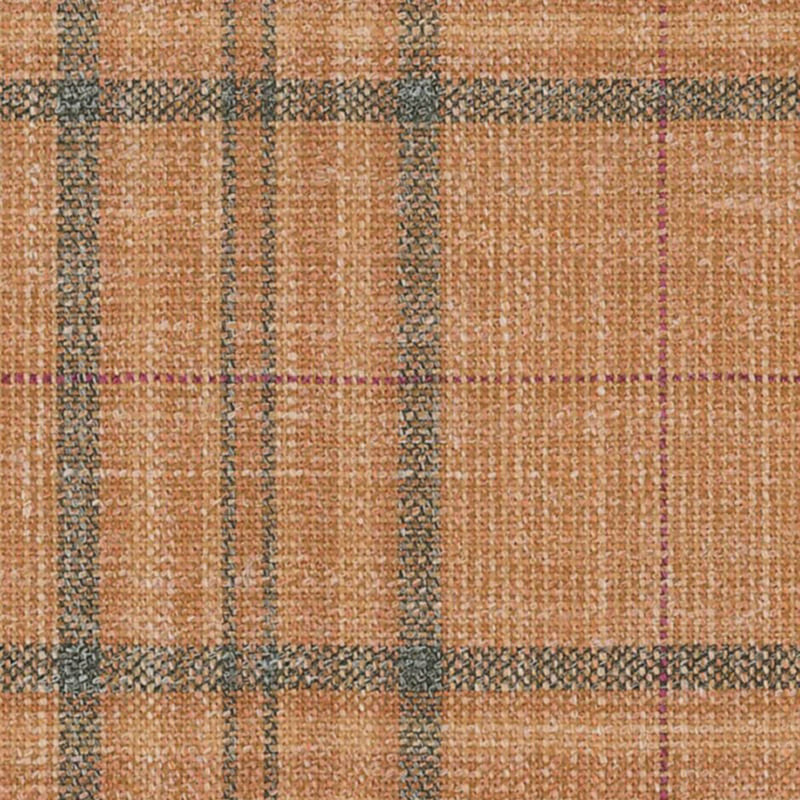 Peach and Taupe Check with Red Windowpane Check Wool, Silk & Linen Jacketing by Holland & Sherry