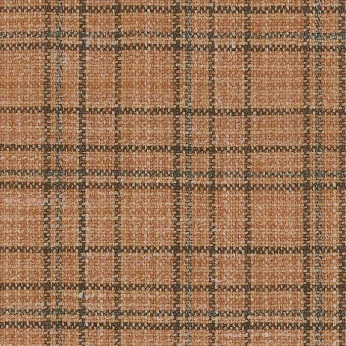 Tangerine Linear Check Wool, Silk & Linen Jacketing by Holland & Sherry