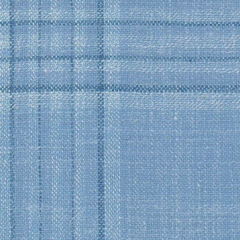 Light Blue Tonal Plaid Check Wool, Silk & Linen Jacketing by Holland & Sherry