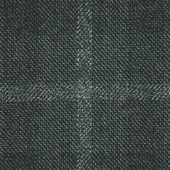 Light Grey with Charcoal Grey Block Check Worsted Wool Tweed By Holland & Sherry