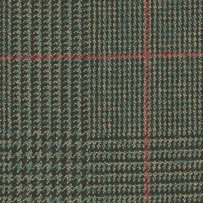 Fawn and Olive with Cherry Glen Check Worsted Wool Tweed By Holland & Sherry