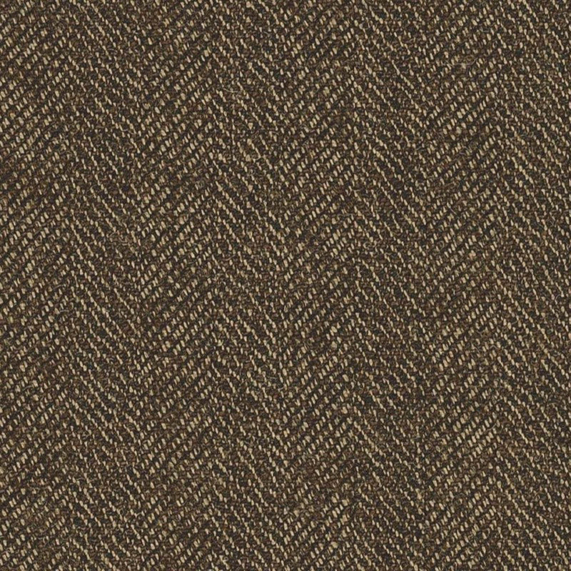 Brown Herringbone Worsted Wool Tweed By Holland & Sherry