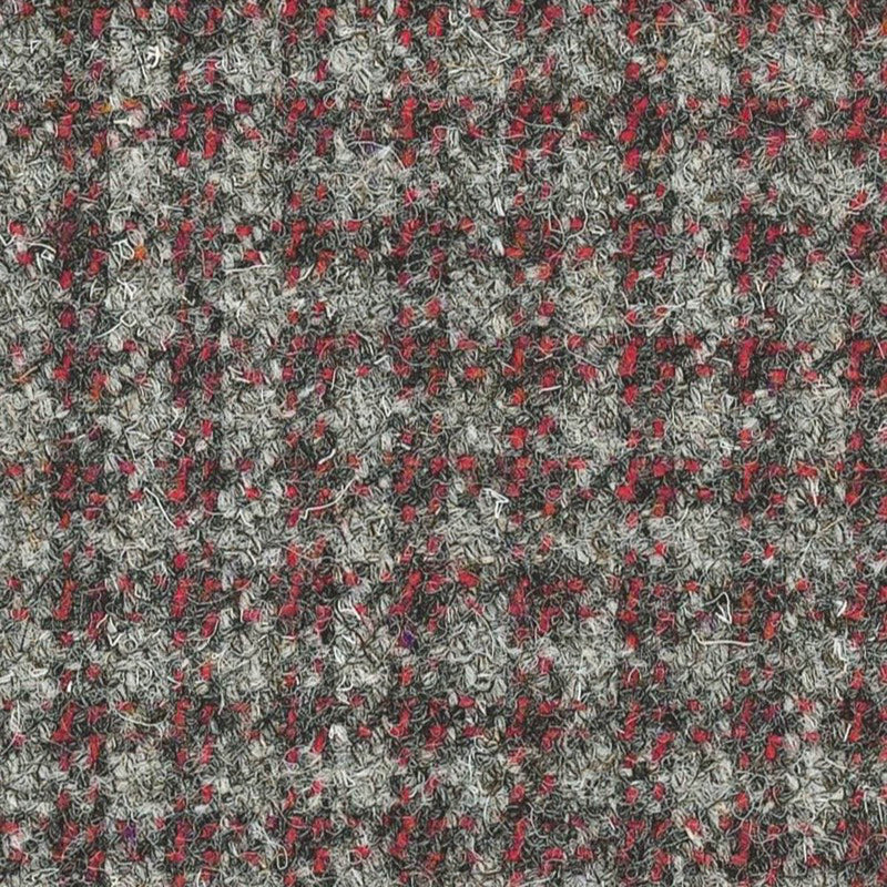 Grey and Red All Over Fancy Worsted Wool Tweed By Holland & Sherry