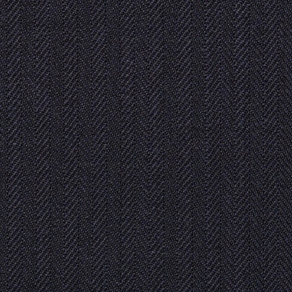 Dark Navy Blue Narrow Herringbone Super 100's All Wool Suiting By Holland & Sherry