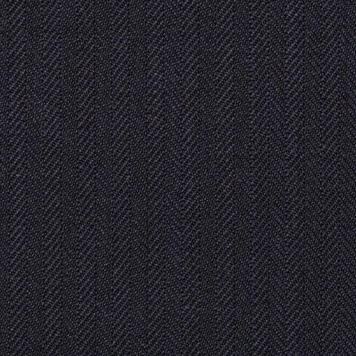 Dark Navy Blue Narrow Herringbone Super 100's All Wool Suiting By Holland & Sherry