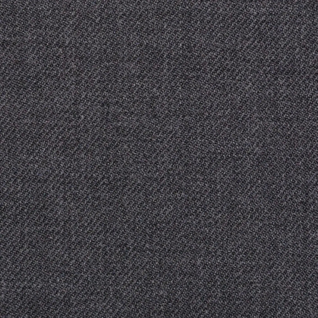 Dark Grey Plain Twill Super 100's All Wool Suiting By Holland & Sherry