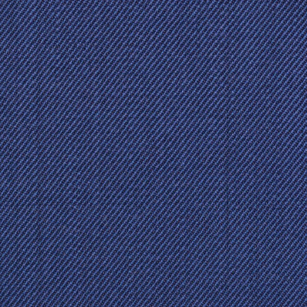 Medium Blue Plain Twill Super 100's All Wool Suiting By Holland & Sherry
