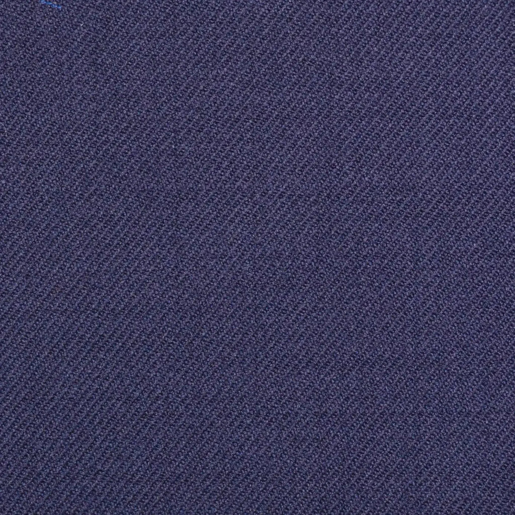 Bright Navy Blue Plain Twill Super 100's All Wool Suiting By Holland & Sherry