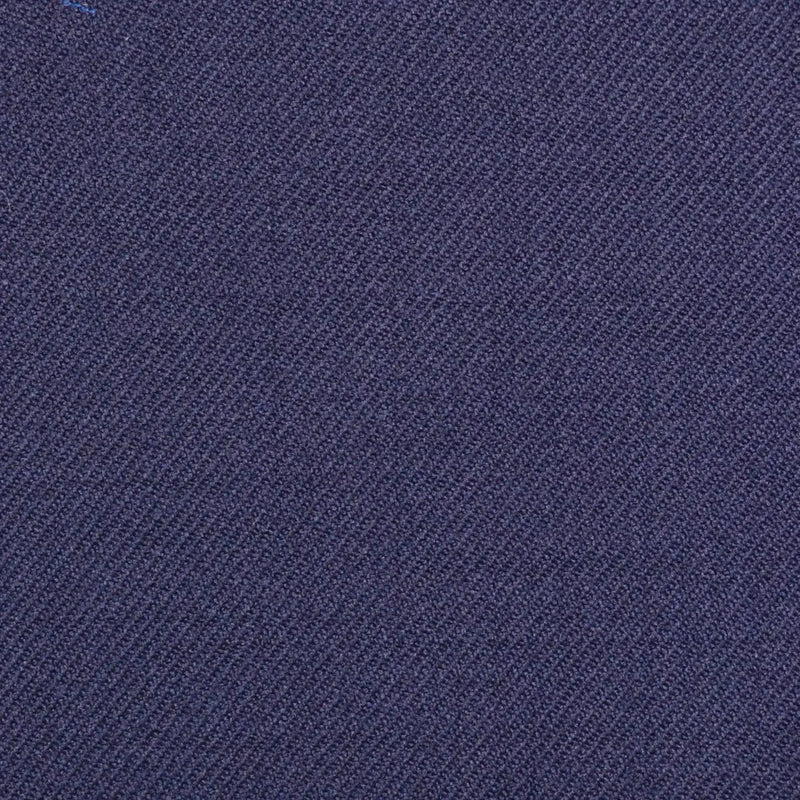 Bright Navy Blue Plain Twill Super 100's All Wool Suiting By Holland & Sherry