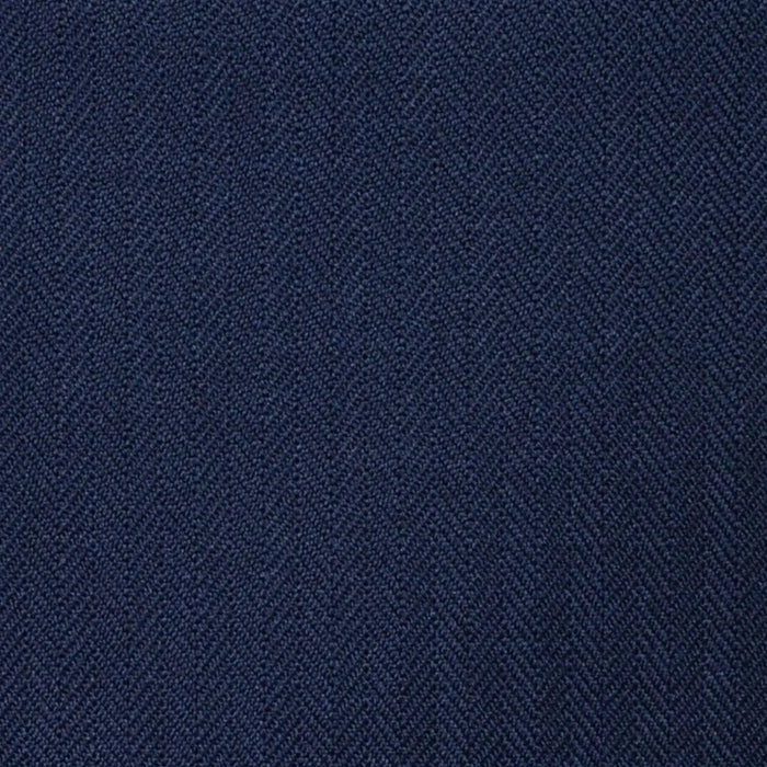Dark Navy Blue Narrow Herringbone Super 100's All Wool Suiting By Holland & Sherry Yorkshire Fabric