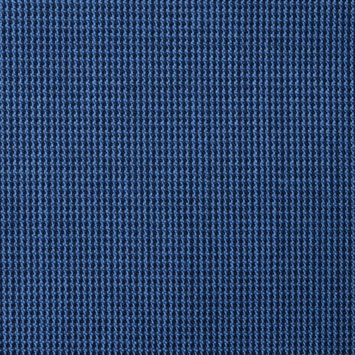 Medium Blue and Navy Blue Micro Check Super 100's All Wool Suiting By Holland & Sherry Yorkshire Fabric