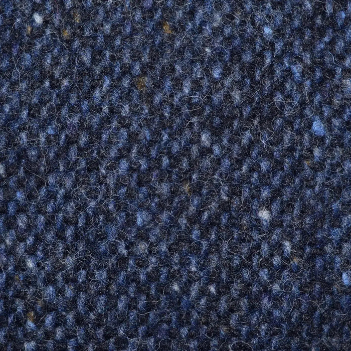 Medium Blue and Navy Blue All Wool Irish Donegal Tweed Coating