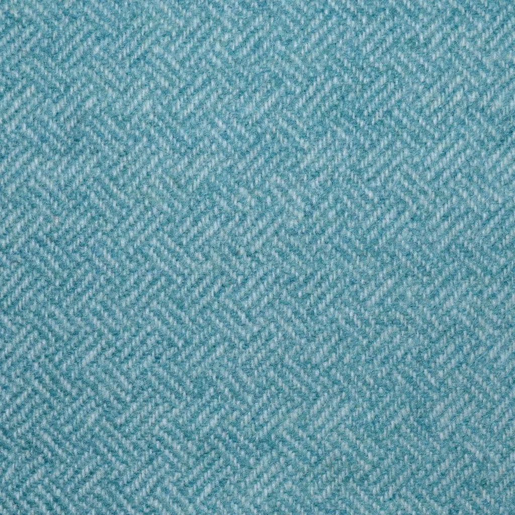 Jade Green All Wool Geo Parquet Weave Coating