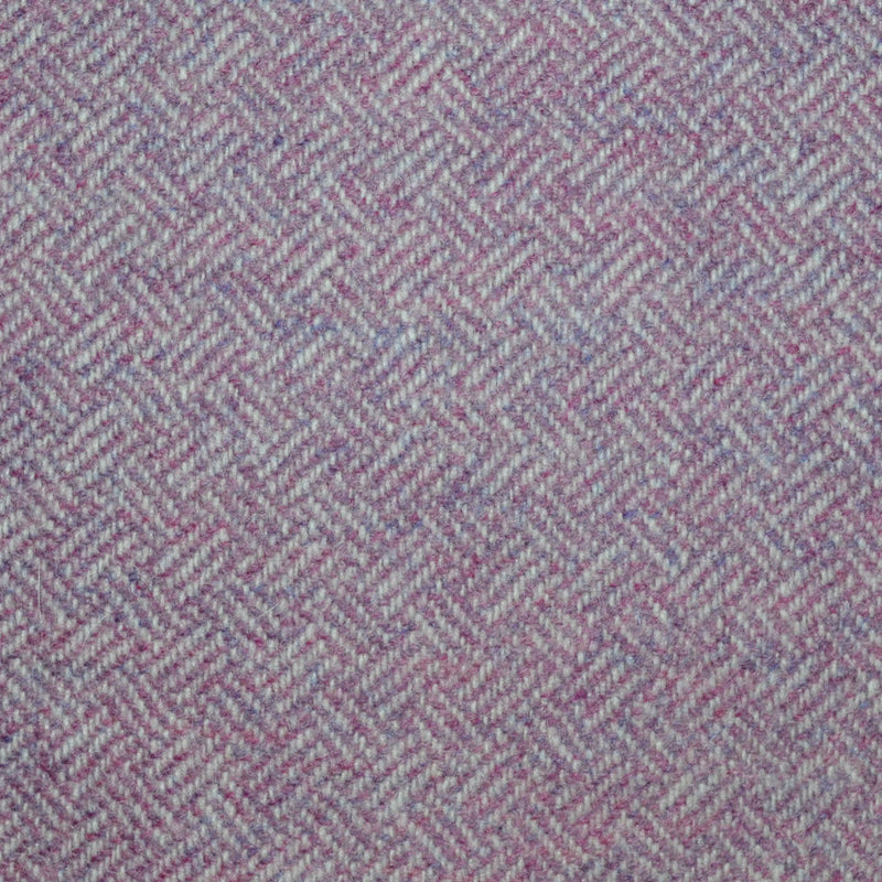 Lilac All Wool Geo Parquet Weave Coating