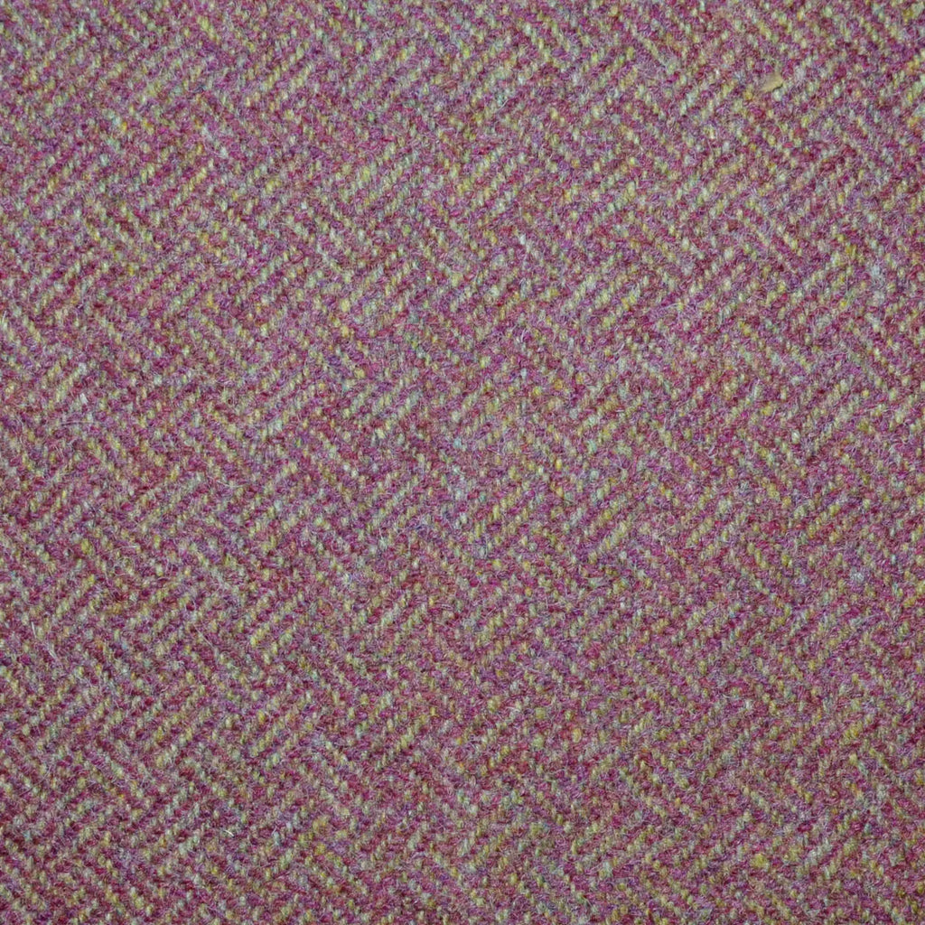 Rhubarb All Wool Geo Parquet Weave Coating