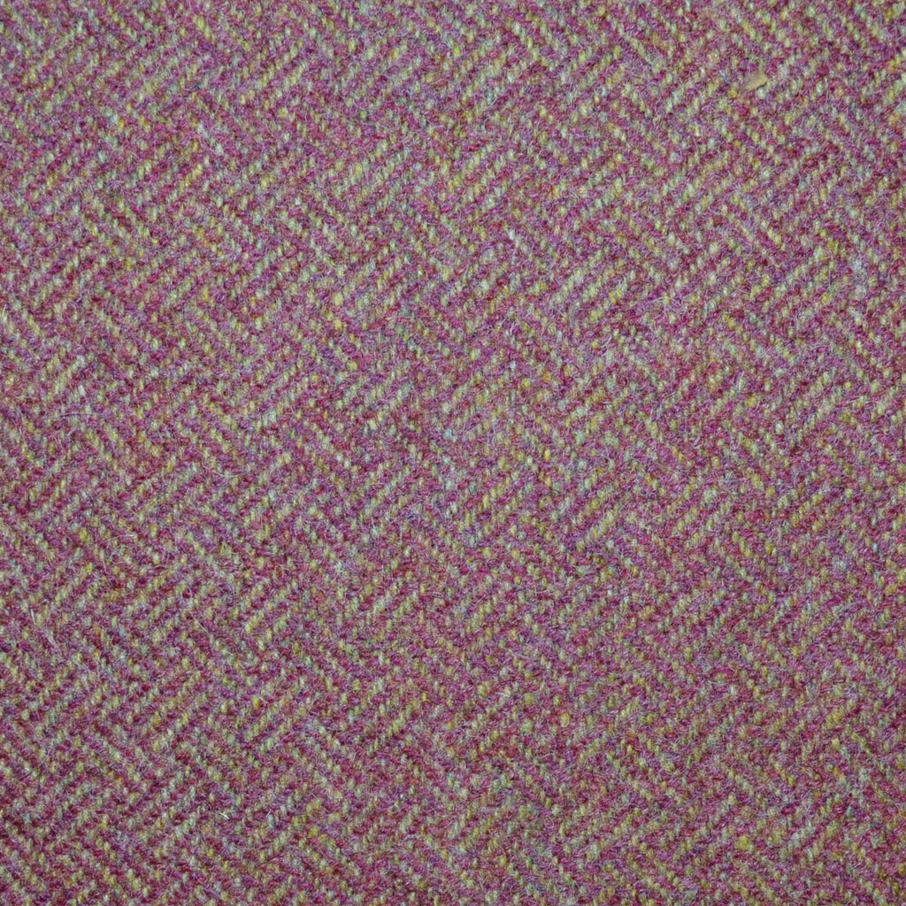 Rhubarb All Wool Geo Parquet Weave Coating