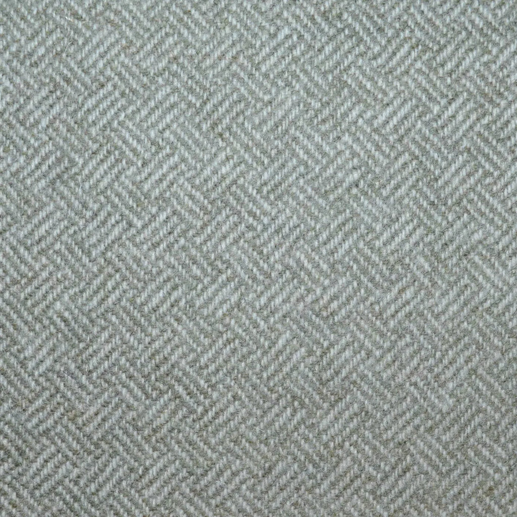 Sage Green All Wool Geo Parquet Weave Coating