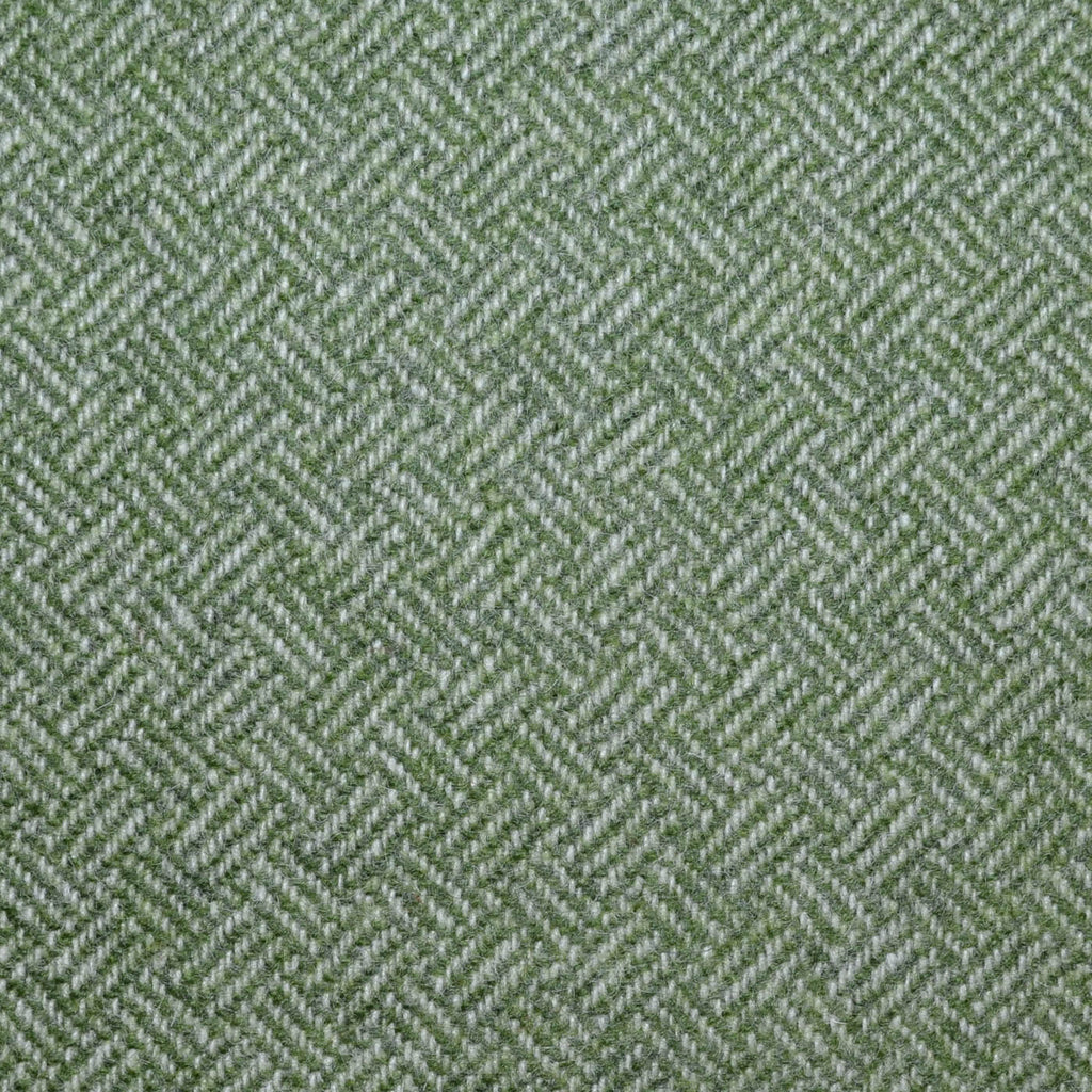 Bright Green All Wool Geo Parquet Weave Coating