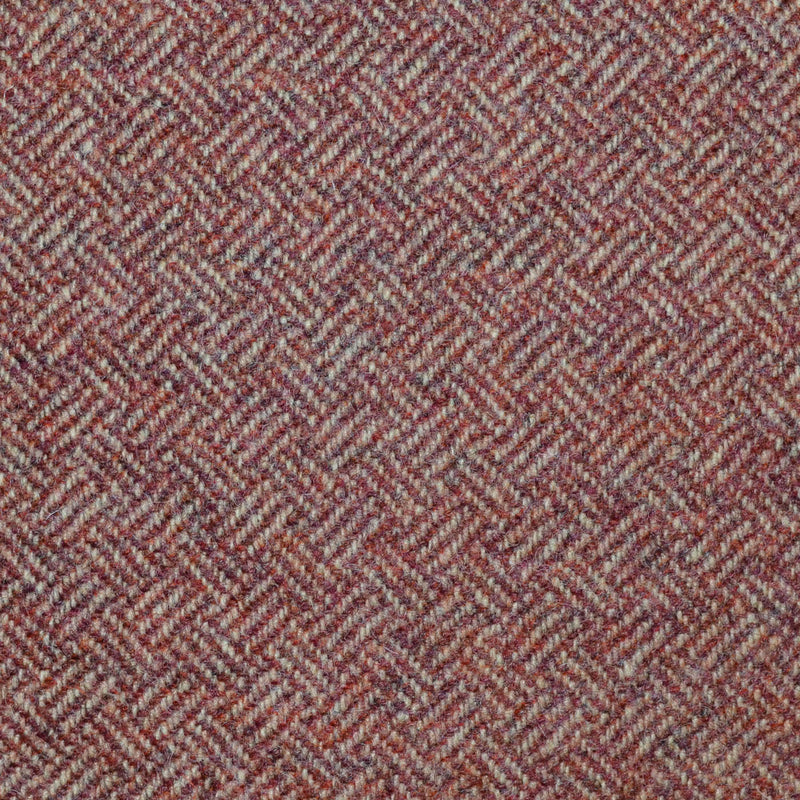 Brown Ember All Wool Geo Parquet Weave Coating
