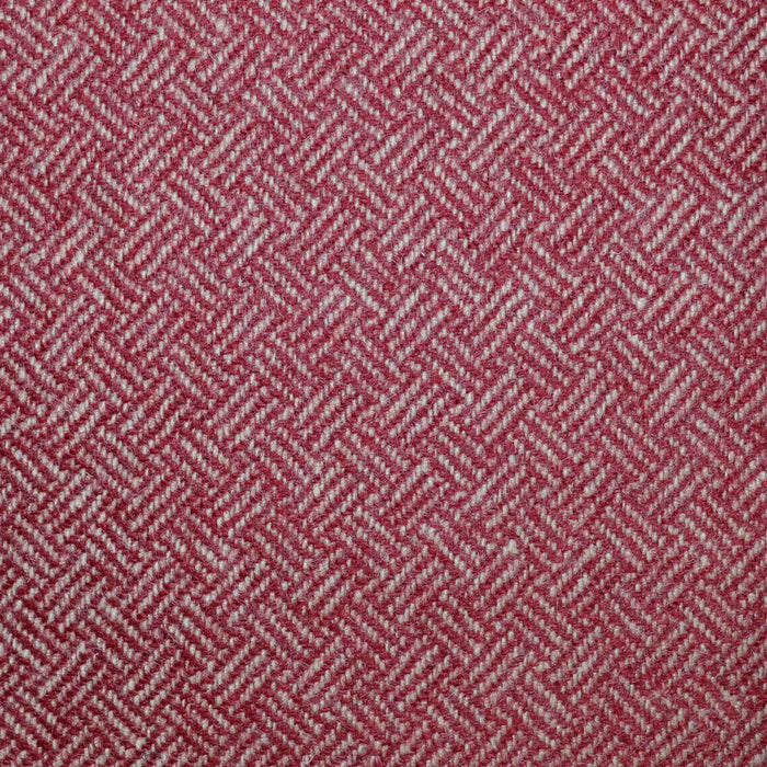 Red All Wool Geo Parquet Weave Coating