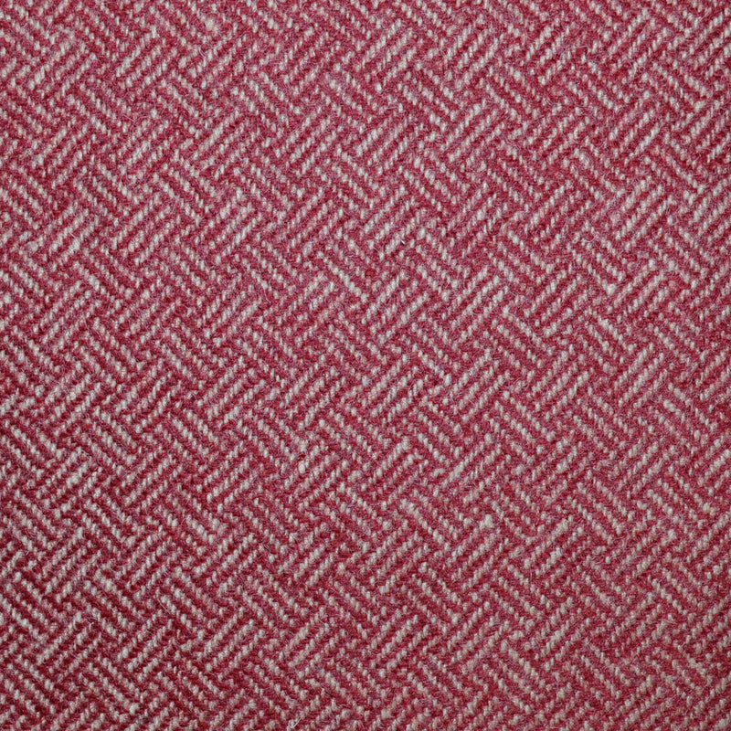 Red All Wool Geo Parquet Weave Coating