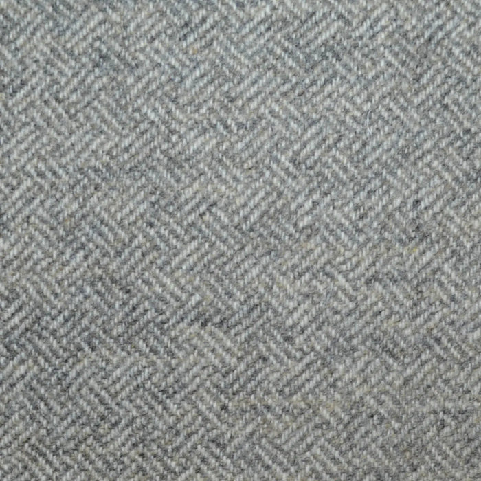Pewter Grey All Wool Geo Parquet Weave Coating Coating