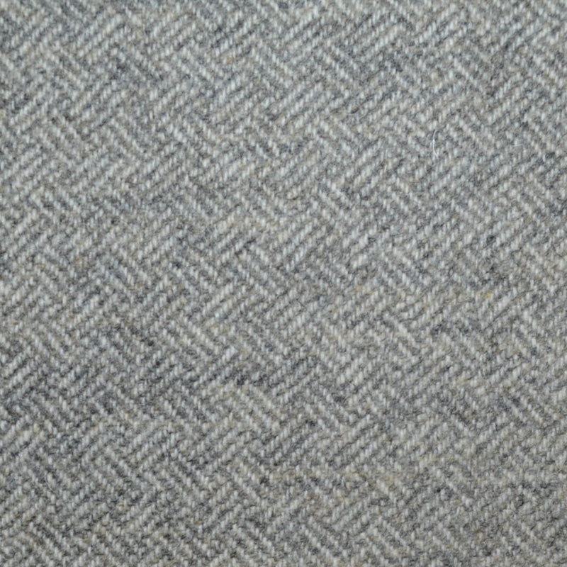 Pewter Grey All Wool Geo Parquet Weave Coating