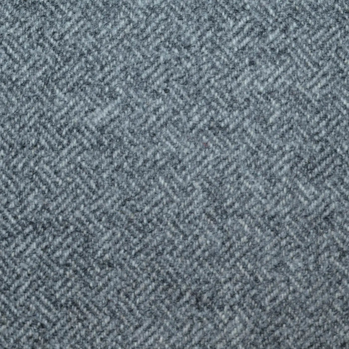 Steel Grey All Wool Geo Parquet Weave Coating