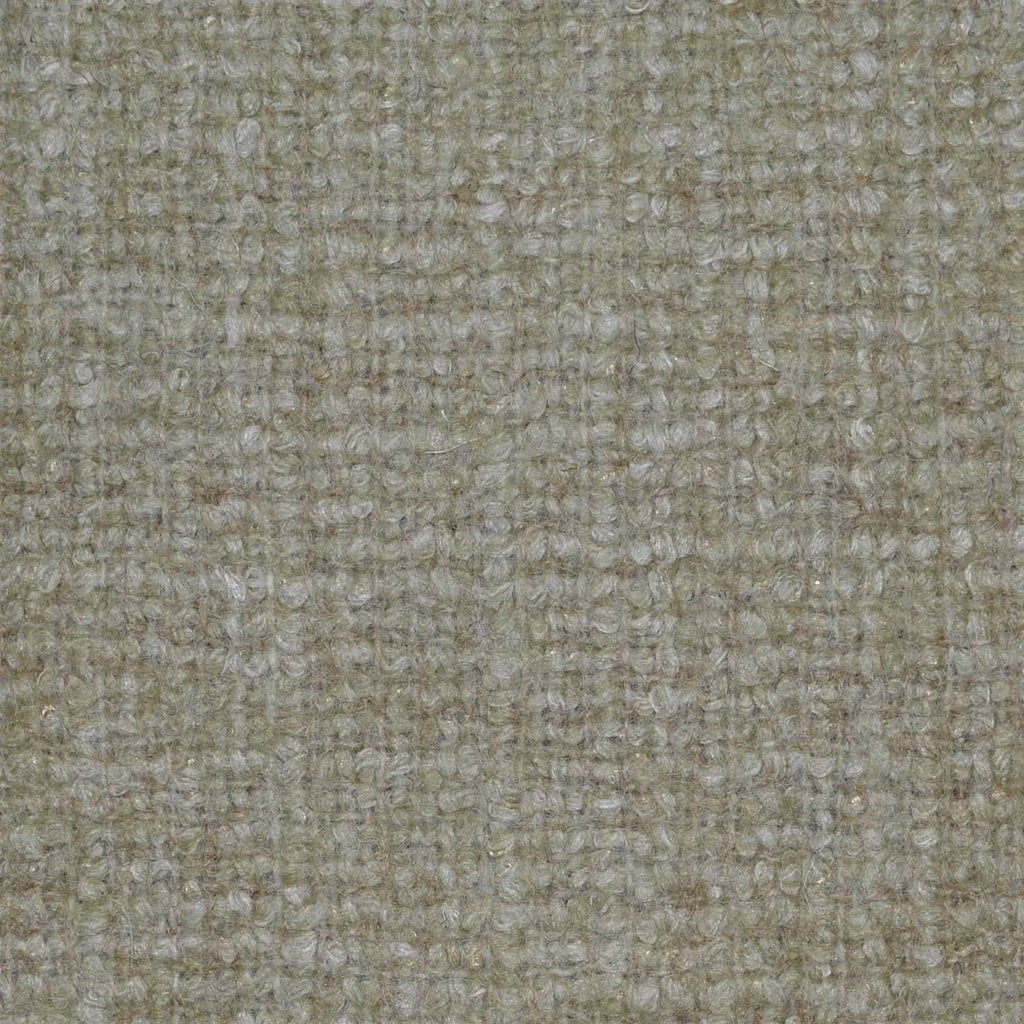 Sage, Beige & Ecru Muted Check Wool & Linen Boucle Coating