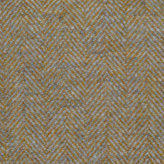 Barley and Ecru/Grey Herringbone All Wool Tweed