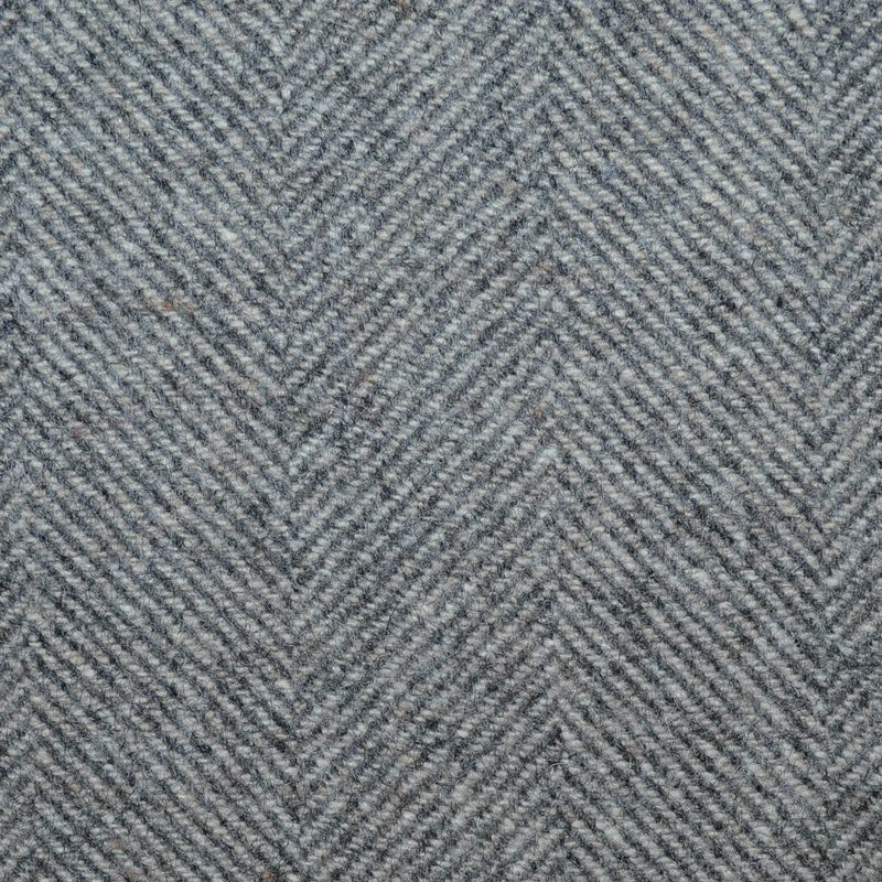 Vintage Grey and Ecru Herringbone All Wool Tweed Coating