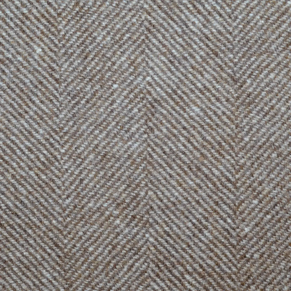 Camel and Ecru Herringbone All Wool Tweed Coating