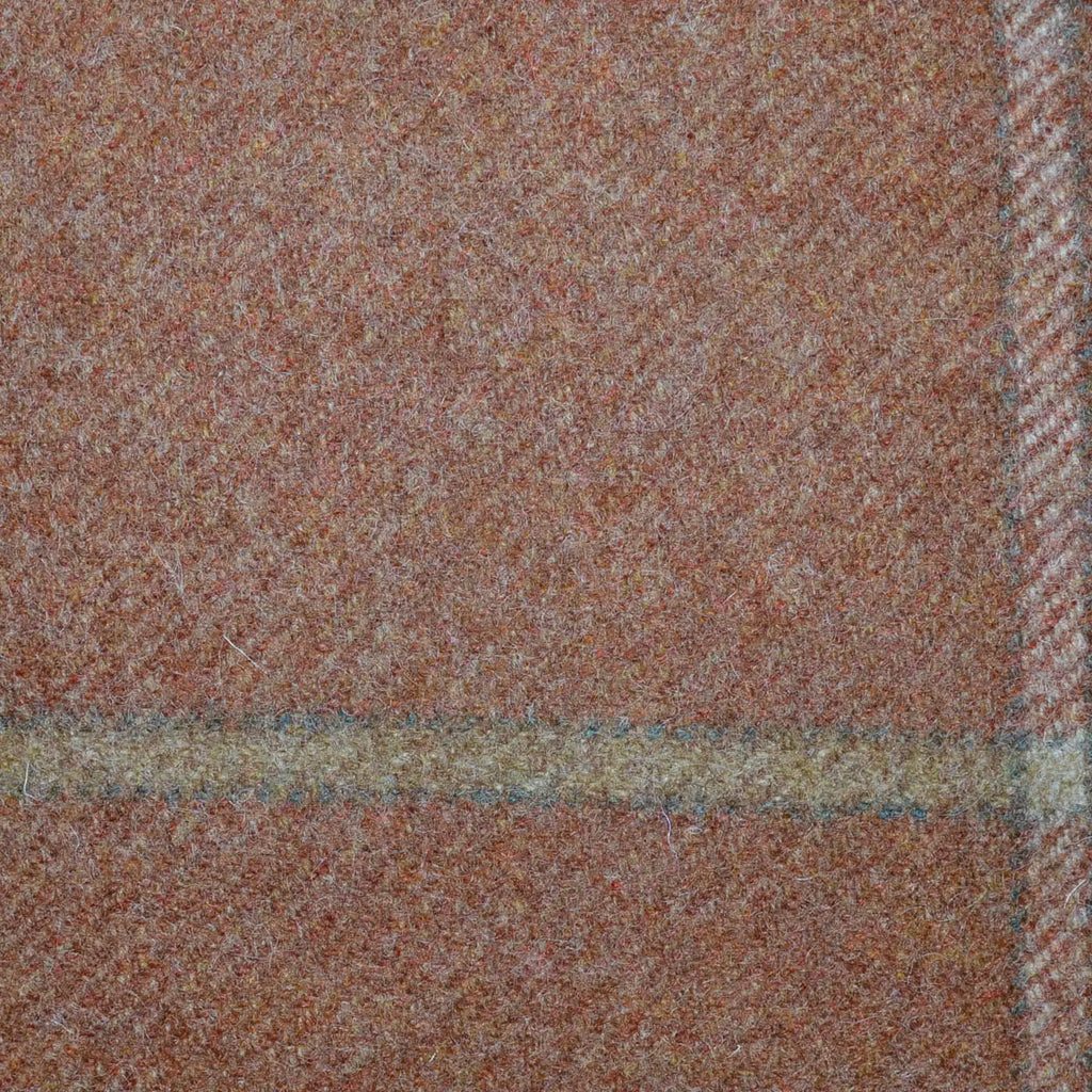 Tweed Window Check Pattern Brown with Sand and Grey Window Pane Check All Wool Tweed Coating ...