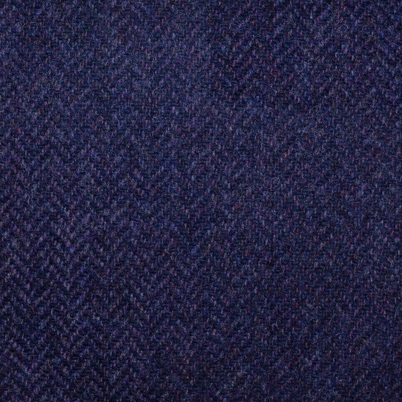 Purple Herringbone Lambswool Tweed
