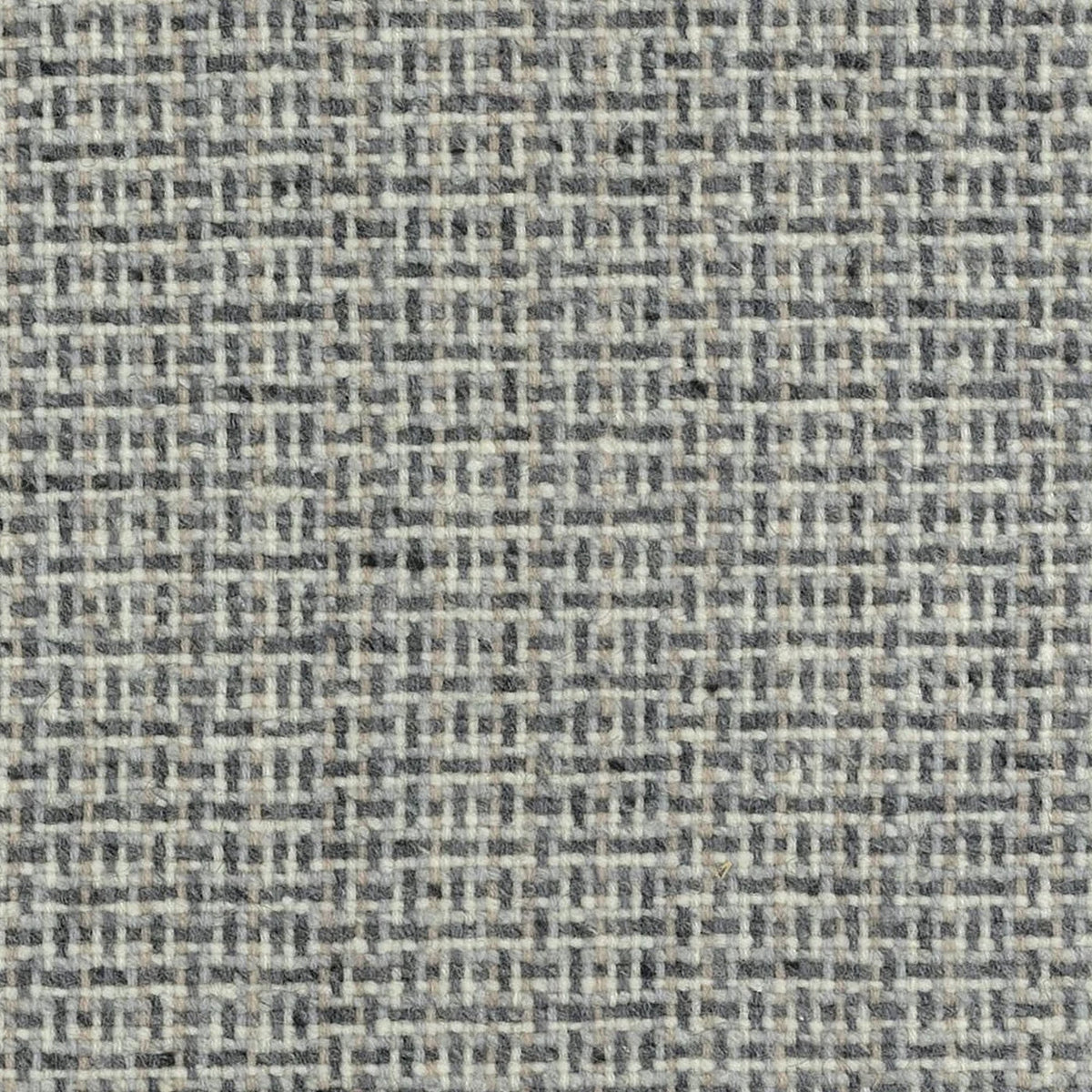 Silver, Grey and Ecru Basket Weave Wool Tweed