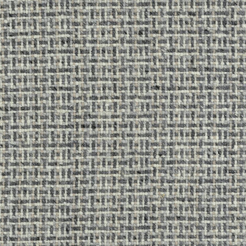 Silver, Grey and Ecru Basket Weave Wool Tweed