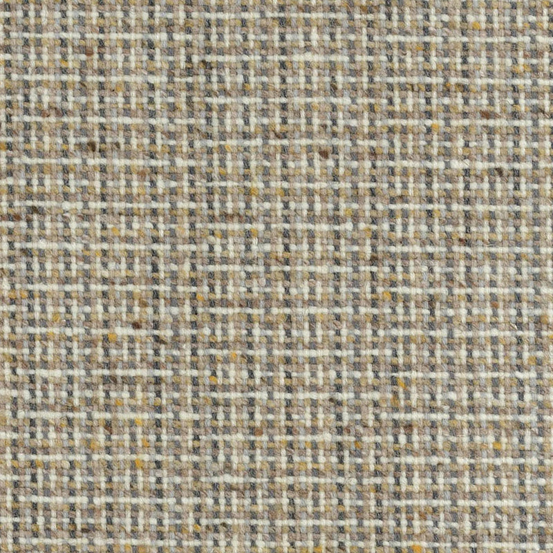 Natural, Grey and Ecru Basket Weave Wool Tweed