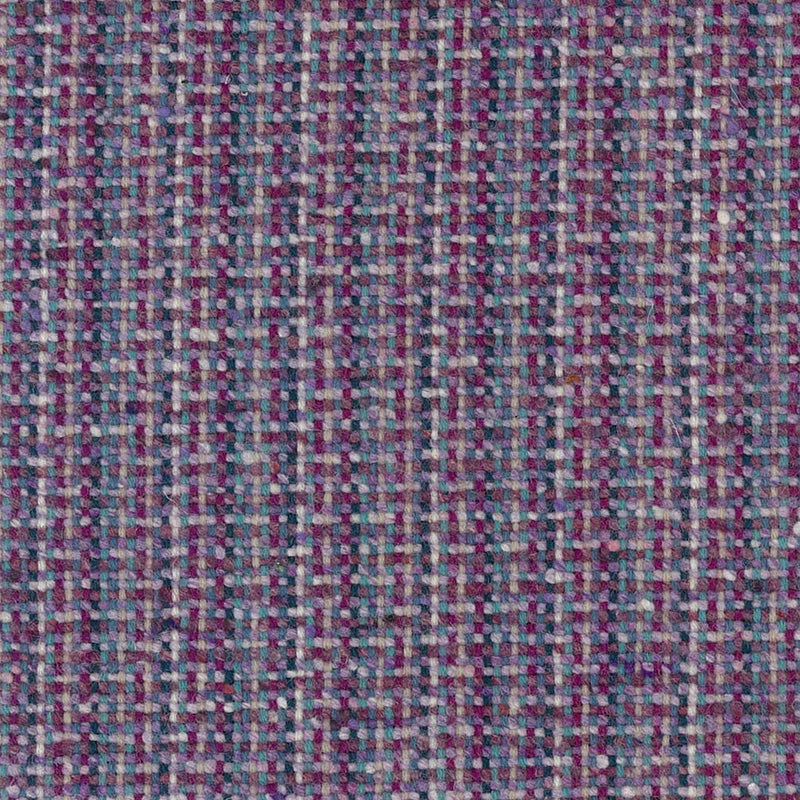 Purple, Pink and Ecru Basket Weave Wool Tweed