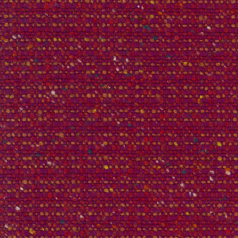 Red Split Tramline Weave Wool Tweed