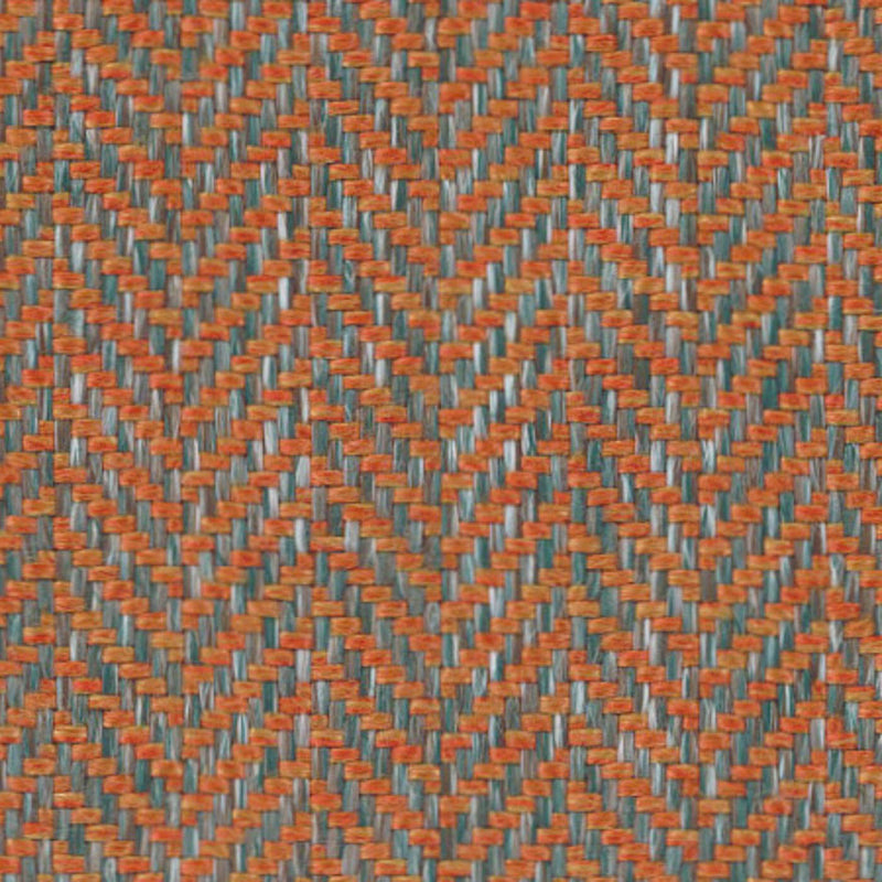 Orange & Silver Grey Classic Herringbone Upholstery