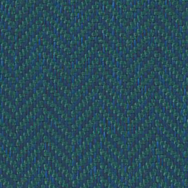 Dark Navy Blue & Sea Green Classic Herringbone Upholstery