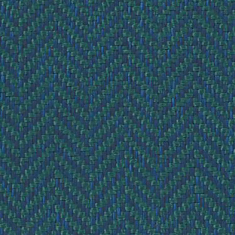 Dark Navy Blue & Sea Green Classic Herringbone Upholstery