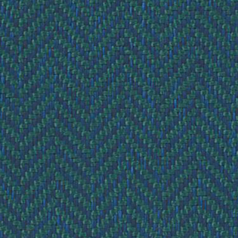 Dark Navy Blue & Sea Green Classic Herringbone Upholstery