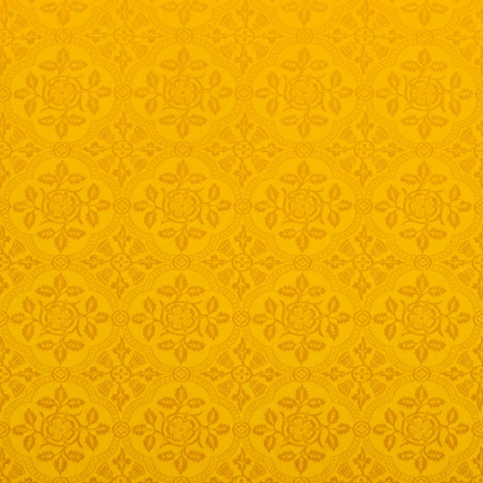 Gold Rose and Thistle Brocade Damask Jacquard Jacketing