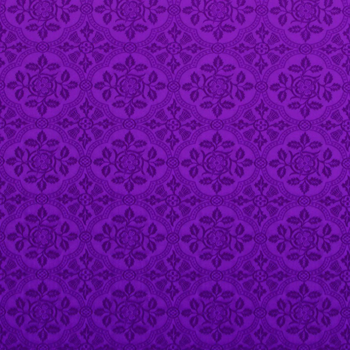 Violet Rose and Thistle Brocade Damask Jacquard Jacketing