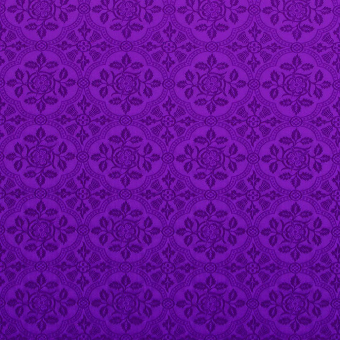 Violet Rose and Thistle Brocade Damask Jacquard Jacketing