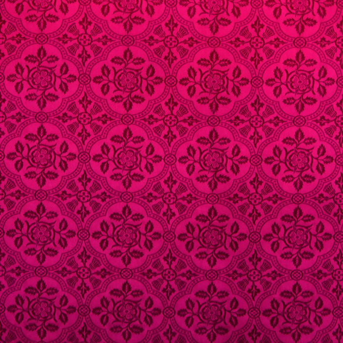 Purple Rose and Thistle Brocade Damask Jacquard Jacketing