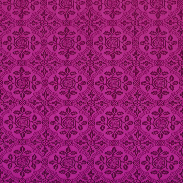 Pink Rose and Thistle Brocade Damask Jacquard Jacketing