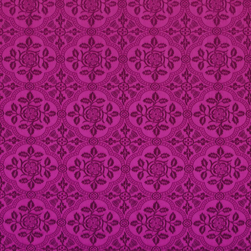 Pink Rose and Thistle Brocade Damask Jacquard Jacketing